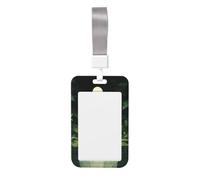 Woshuwo Ghost Floats Above The Water Sliding Id Badge Holder Hard Plastic Work Card Case Name Tag Protector for Nurses Office