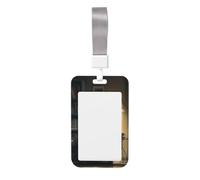 Woshuwo Ghost Reading Book in an Armchair Sliding Id Badge Holder Hard Plastic Work Card Case Name Tag Protector for Nurses Office