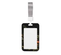 Woshuwo Ghost Reading Books in The Garden Sliding Id Badge Holder Hard Plastic Work Card Case Name Tag Protector for Nurses Office