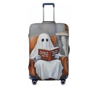 Woshuwo Ghost Reading The Book Elastic Travel Luggage Covers Dustproof Scratch-Resistant Suitcase Protector Fit 22-24 Inch