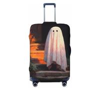 Woshuwo Ghost Standing On The Steps Elastic Travel Luggage Covers Dustproof Scratch-Resistant Suitcase Protector Fit 22-24 Inch