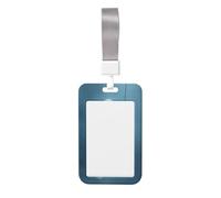 Woshuwo Ghostly Figure On A Swing Sliding Id Badge Holder Hard Plastic Work Card Case Name Tag Protector for Nurses Office