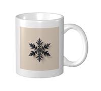 Woshuwo Gothic Black Snowflake Watercolor Ceramic Cup, Elegant Coffee Mug Tee Drinkware Water Cup for Home Office 11oz