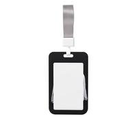 Woshuwo Group of Cute White Ghosts Sliding Id Badge Holder Hard Plastic Work Card Case Name Tag Protector for Nurses Office