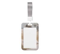 Woshuwo Group of White Ducks Sliding Id Badge Holder Hard Plastic Work Card Case Name Tag Protector for Nurses Office