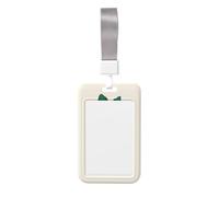 Woshuwo Halloween Pumpkin Green Coquette Ribbon Sliding Id Badge Holder Hard Plastic Work Card Case Name Tag Protector for Nurses Office