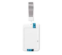 Woshuwo Hand Making The Number One Gesture Sliding Id Badge Holder Hard Plastic Work Card Case Name Tag Protector for Nurses Office