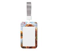 Woshuwo Irish Setter Dog Pet Sliding Id Badge Holder Hard Plastic Work Card Case Name Tag Protector for Nurses Office