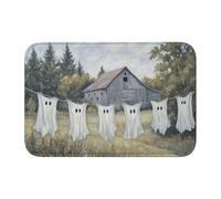 Woshuwo Line Ghosts Old Barn Rustic Farmhouse Door Mats,Non-Slip Doormat For Outside Indoor Entry Farmhouse Home Rugs,40x60cm