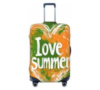 Woshuwo Love Summer Heart-Shaped Elastic Travel Luggage Covers Dustproof Scratch-Resistant Suitcase Protector Fit 22-24 Inch