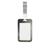 Woshuwo Majestic Tiger Walking Sliding Id Badge Holder Hard Plastic Work Card Case Name Tag Protector for Nurses Office