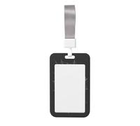 Woshuwo Minimalist Spider Web Sliding Id Badge Holder Hard Plastic Work Card Case Name Tag Protector for Nurses Office