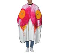 Woshuwo Minimalist Two Pink Vinyl Records Hair Cutting Apron,Salon Barber Apron For Adult