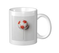 Woshuwo Minimalistic Soccer Ball Candy Ceramic Cup, Elegant Coffee Mug Tee Drinkware Water Cup for Home Office 11oz