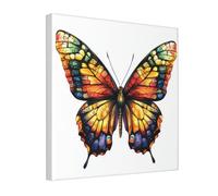 Woshuwo Monarch Butterfly Cartoon Canvas Wall Art Poster Aesthetic Print Painting For Dorm Bedroom Living Room,30x30cm Framed