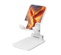 Woshuwo Mythical Bird Rising From Ashes Foldable Cell Phone Stand Adjustable Angle Height Desktop Portable Cellphone Cradle Compatible With All Smartphone White-Style