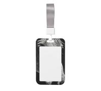 Woshuwo Old Horse Sliding Id Badge Holder Hard Plastic Work Card Case Name Tag Protector for Nurses Office