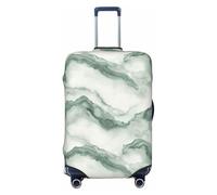 Woshuwo Pale White Marble Misty Mountains Elastic Travel Luggage Covers Dustproof Scratch-Resistant Suitcase Protector Fit 22-24 Inch
