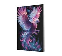 Woshuwo Phoenix Bird Pink Canvas Wall Art Poster Aesthetic Print Painting For Dorm Bedroom Living Room,30x45cm Framed