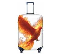 Woshuwo Phoenix Rising from Flames Elastic Travel Luggage Covers Dustproof Scratch-Resistant Suitcase Protector Fit 22-24 Inch