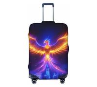 Woshuwo Phoenix Rising Golden Fiery Wings Elastic Travel Luggage Covers Dustproof Scratch-Resistant Suitcase Protector Fit 22-24 Inch