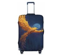 Woshuwo Phoenix Soaring Ancient Moonlit Sky Elastic Travel Luggage Covers Dustproof Scratch-Resistant Suitcase Protector Fit 22-24 Inch