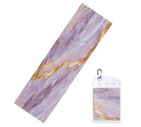Woshuwo Pink Hues Gold Streaks Marble Texture Cooling Towels For Neck And Face 40" X 12" Cool Sweat Rags Soft Breathable Chill Ice Towel For Sport Yoga Golf Gym