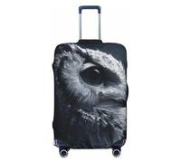 Woshuwo Portrait of an Owl Elastic Travel Luggage Covers Dustproof Scratch-Resistant Suitcase Protector Fit 22-24 Inch