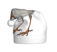 Woshuwo Realistic Bird Santa Hat Adult Xmas Headwear Novelty Christmas Hat