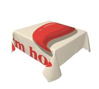 Woshuwo Red Chili Pepper I'M Hot Aesthetic Table Cloth Washable Dinng Table Covers Decorative For Kitchen 60" X 60"