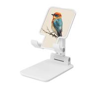 Woshuwo Retro Bird On Branch Vintage Foldable Cell Phone Stand Adjustable Angle Height Desktop Portable Cellphone Cradle Compatible With All Smartphone White-Style