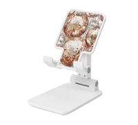 Woshuwo Rose Gold Disco Balls Foldable Cell Phone Stand Adjustable Angle Height Desktop Portable Cellphone Cradle Compatible With All Smartphone White-Style