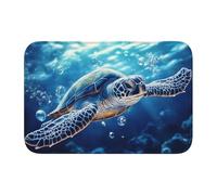 Woshuwo Sea Turtle Swimming Door Mats,Non-Slip Doormat For Outside Indoor Entry Farmhouse Home Rugs,40x60cm