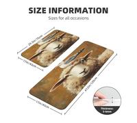 Woshuwo Sheep With An Elegant Sea Gull Kitchen Rugs Set Of 2 Non-Slip Floor Mat Runner Rug Doormat Area Carpet Laundry Room Kitchen Decor