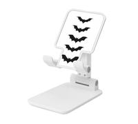 Woshuwo Simple Bat Silhouettes Flying Foldable Cell Phone Stand Adjustable Angle Height Desktop Portable Cellphone Cradle Compatible With All Smartphone White-Style