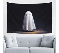 Woshuwo Simple Cute Ghost Dark Fantasy Tapestry Wall Art For Bedroom Living Room Dorm Modern Aesthetic Tapestry For Parties Backdrop Banner 60x40 Inch