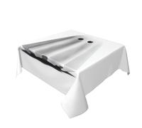 Woshuwo Simple Ghost White Sheet Table Cloth Washable Dinng Table Covers Decorative For Kitchen 60" X 60"