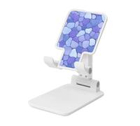 Woshuwo Simple Stone-Surface Texture Foldable Cell Phone Stand Adjustable Angle Height Desktop Portable Cellphone Cradle Compatible With All Smartphone White-Style