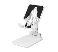 Woshuwo Simple White Sheet Ghost Foldable Cell Phone Stand Adjustable Angle Height Desktop Portable Cellphone Cradle Compatible With All Smartphone White-Style