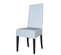 Woshuwo Spaced Linen Texture Light Blue Ticking Stripes Chair Covers Stretch Dining Chair Cover Slipcovers For Hotel Kitchen Party
