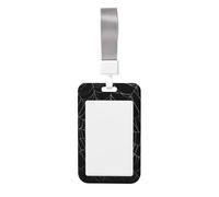 Woshuwo Spider Web Pattern with White Lines Sliding Id Badge Holder Hard Plastic Work Card Case Name Tag Protector for Nurses Office