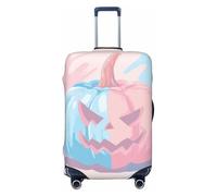 Woshuwo Spooky Cartoon Halloween Pumpkin Elastic Travel Luggage Covers Dustproof Scratch-Resistant Suitcase Protector Fit 22-24 Inch