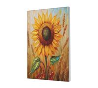 Woshuwo Sunflower And Red Berries Canvas Wall Art Poster Aesthetic Print Painting For Dorm Bedroom Living Room,30x45cm Framed
