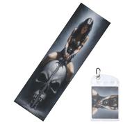 Woshuwo Sword Woman Sitting On Evil Skull Dark Fantasy Cooling Towels For Neck And Face 40" X 12" Cool Sweat Rags Soft Breathable Chill Ice Towel For Sport Yoga Golf Gym