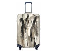 Woshuwo Three Tall Figures Black White Abstract Elastic Travel Luggage Covers Dustproof Scratch-Resistant Suitcase Protector Fit 22-24 Inch