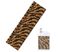 Woshuwo Tiger Stripe Cooling Towels For Neck And Face 40" X 12" Cool Sweat Rags Soft Breathable Chill Ice Towel For Sport Yoga Golf Gym