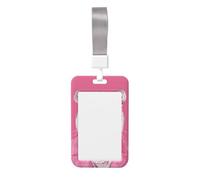 Woshuwo Tiger Wearing Sunglasses Sliding Id Badge Holder Hard Plastic Work Card Case Name Tag Protector for Nurses Office