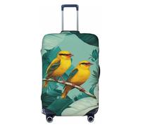 Woshuwo Tropical Yellow Bird On Branch Elastic Travel Luggage Covers Dustproof Scratch-Resistant Suitcase Protector Fit 22-24 Inch