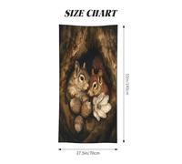 Woshuwo Two Squirrels In Hollow Tree With Acorns Beach Towel 27.5x55 Inches Lightweight Beach Towel Quick Dry Blanket For Vacation