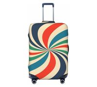 Woshuwo Vintage Abstract Swirling Elastic Travel Luggage Covers Dustproof Scratch-Resistant Suitcase Protector Fit 22-24 Inch